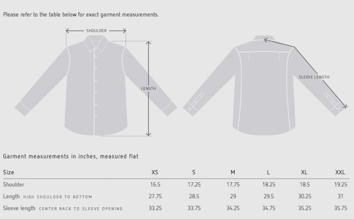 sizing guide outlier
