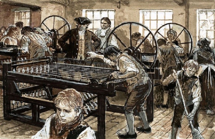 Manufacture textile révolution industrielle anglaise