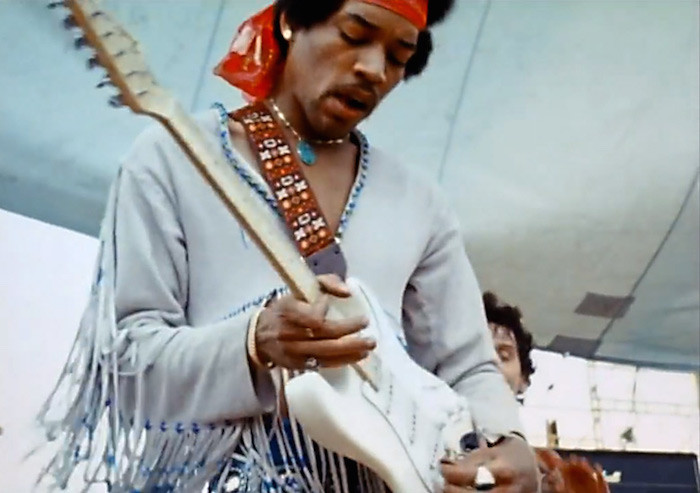 Hendrix-Woodstock cuir harpo