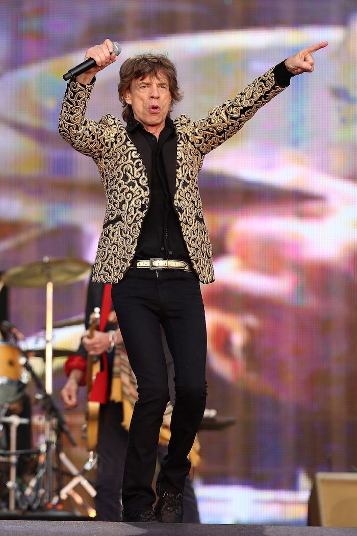 Mick Jagger veste dorée