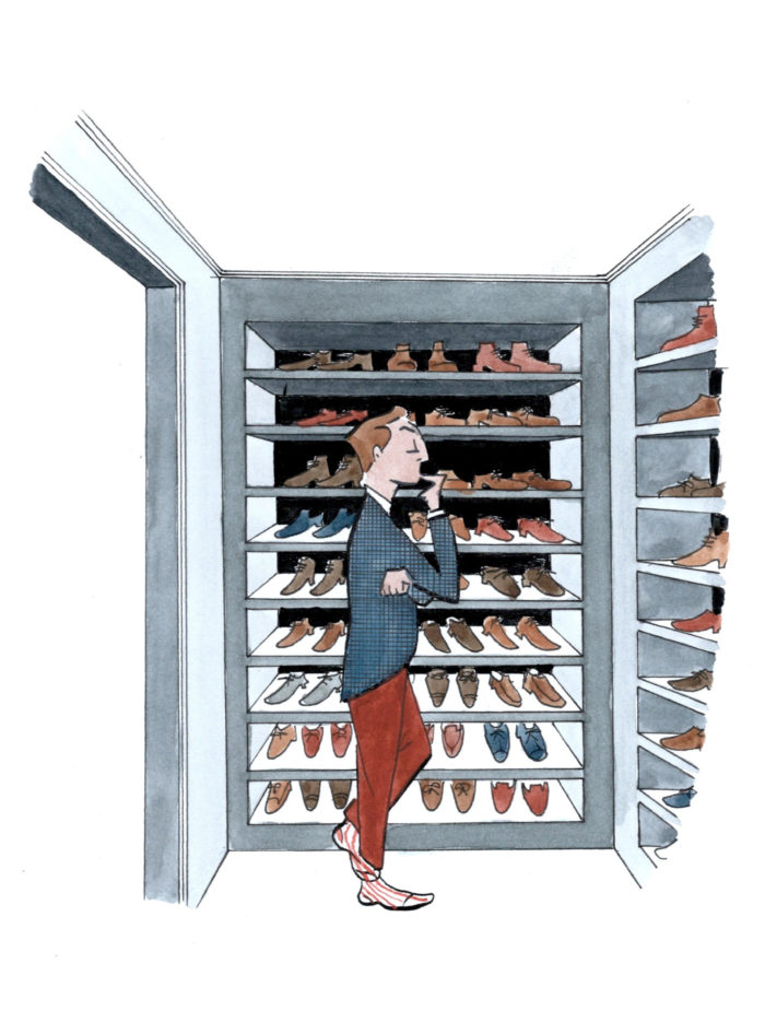 Alexis Bruchon illustration calcéophile chaussures souliers
