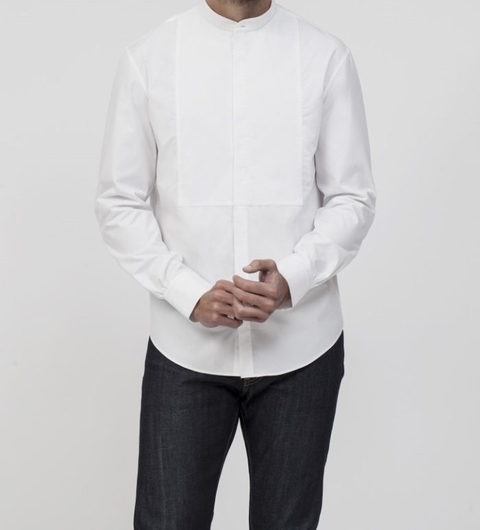 chemise blanche plastron