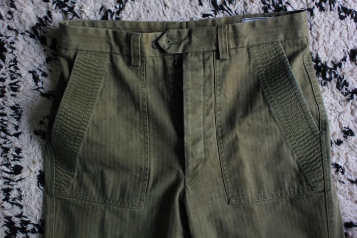 pantalon vert chevrons fatigue pants