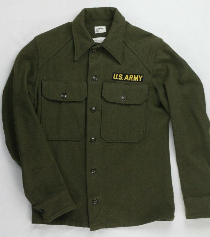 chemise verte armee americaine vintage