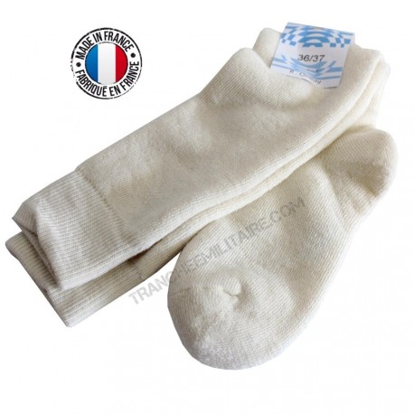 chaussette blanc epais made in france