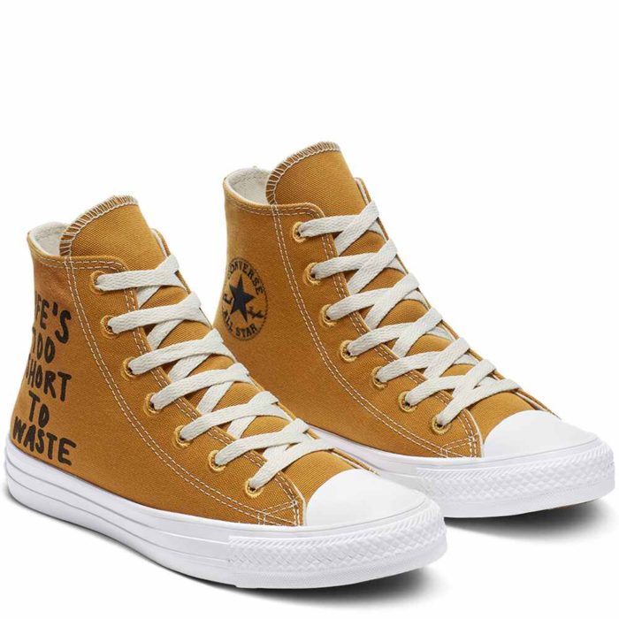 sneakers montantes converse jaune moutarde