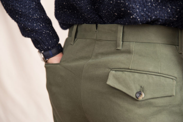 poche à rabat pantalon vert militaire