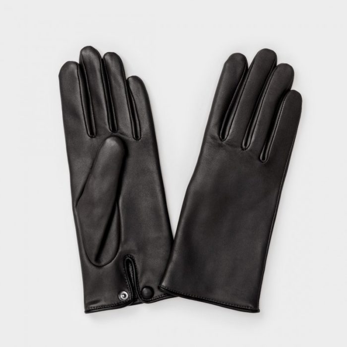 gants cuir noir