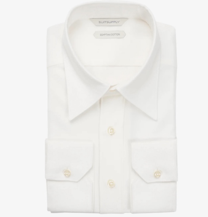 chemise blanc casse flanelle