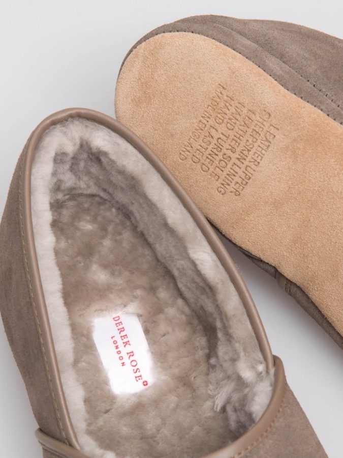 chaussons shearling beige