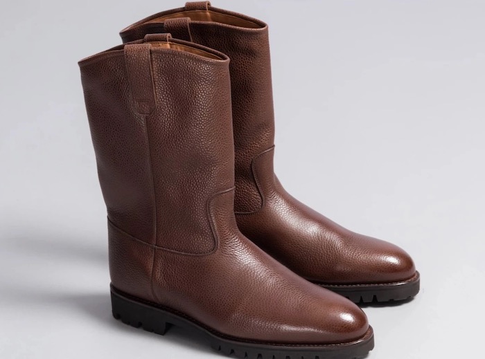 boots cowboy marron