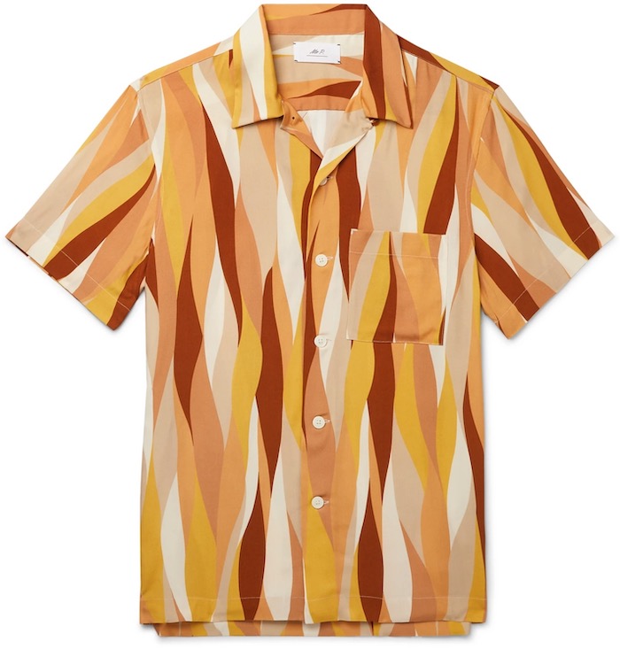 chemisette jaune orange safran motif