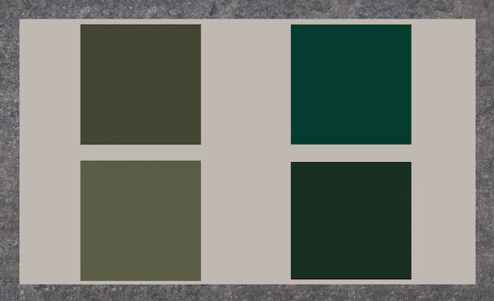 pantone vert couleur palette