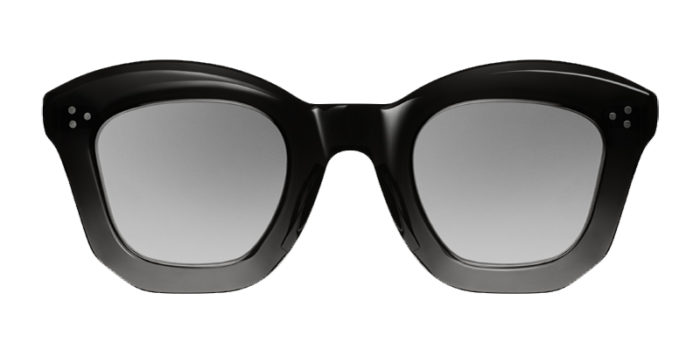 lunettes de soleil verres gris monture noire