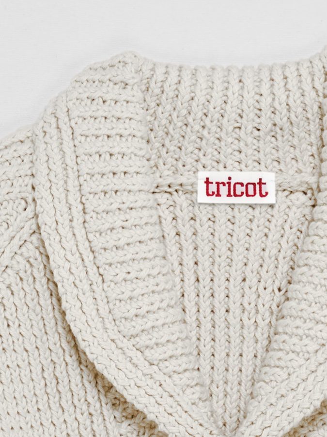 point tricot cardigan