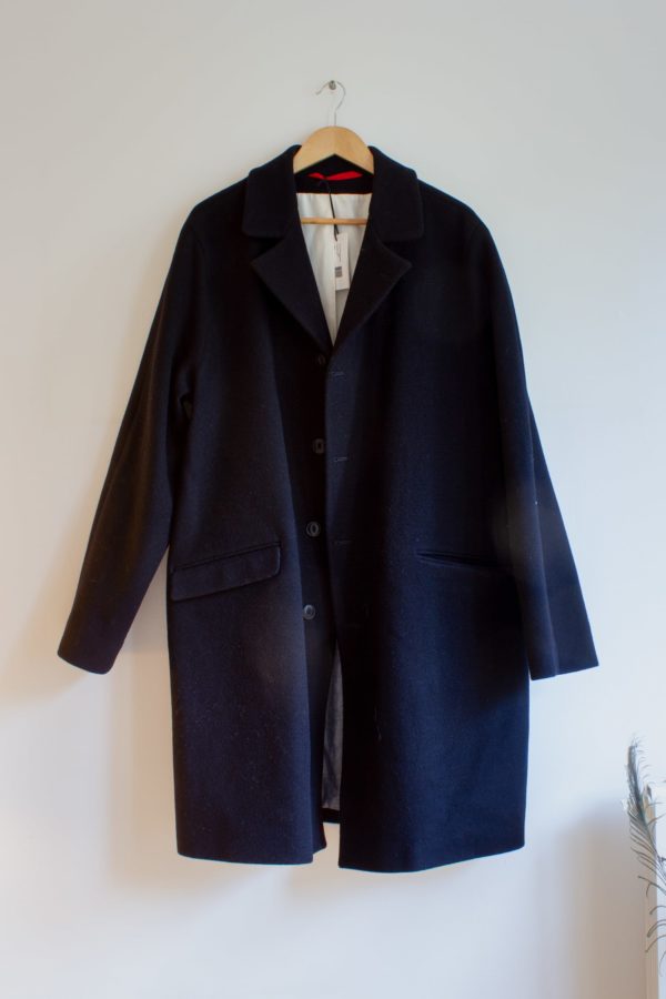 Manteau bleu en laine Homecore