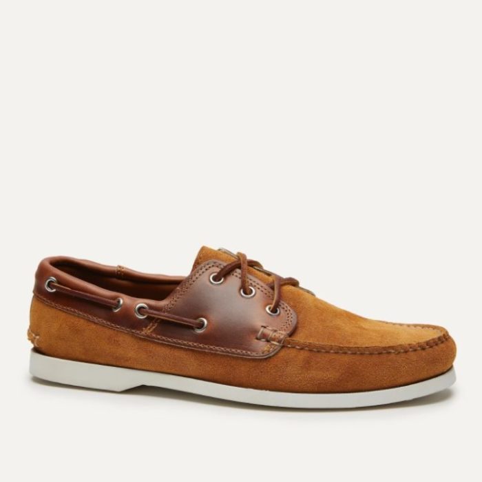 chaussures bateaux cuir suede marron quoddy