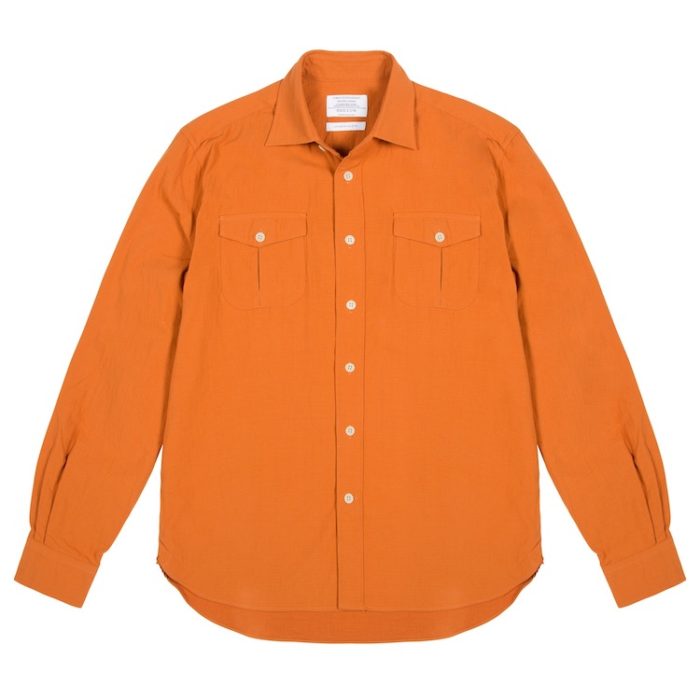 chemise orange timothy everest à poches poitrine