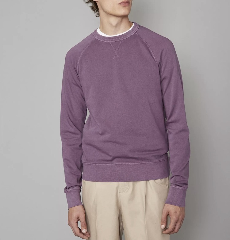 sweatshirt violet prune raglan chino beige