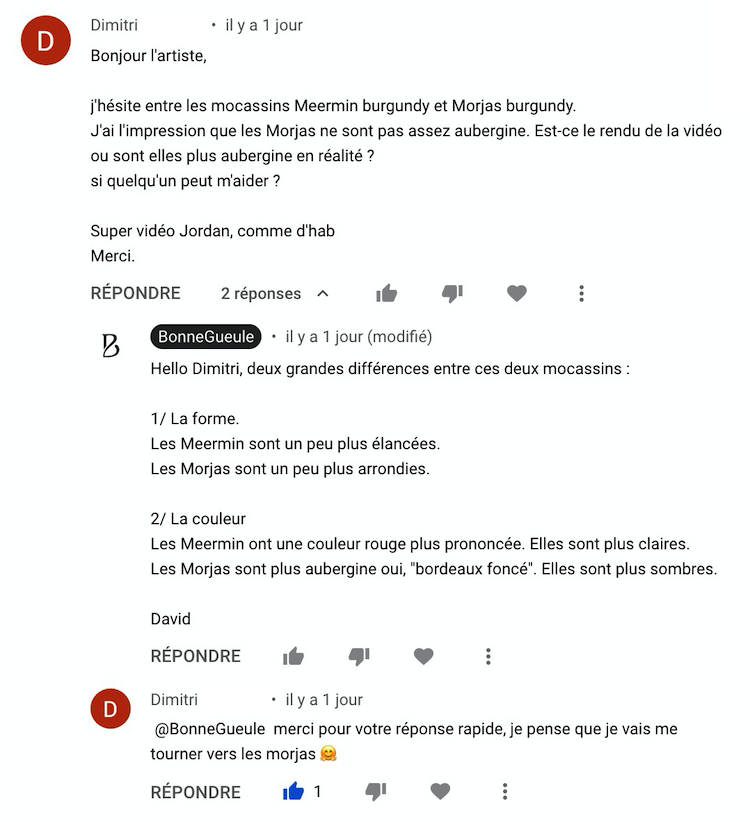 commentaire mocassin