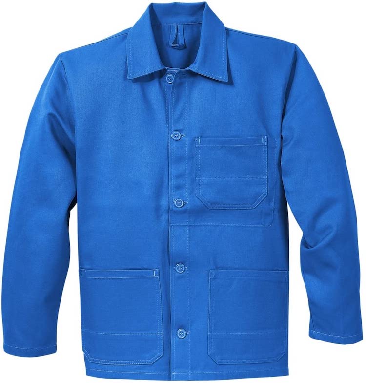 veste bleu de travail