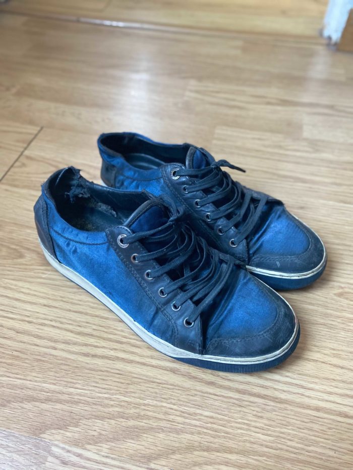 sneakers lanvin bleues abimées