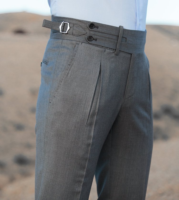 pantalon gris sartorial habillé pince
