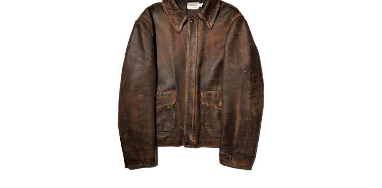 veste d'indiana jones de chez wested leathers en cuir marron